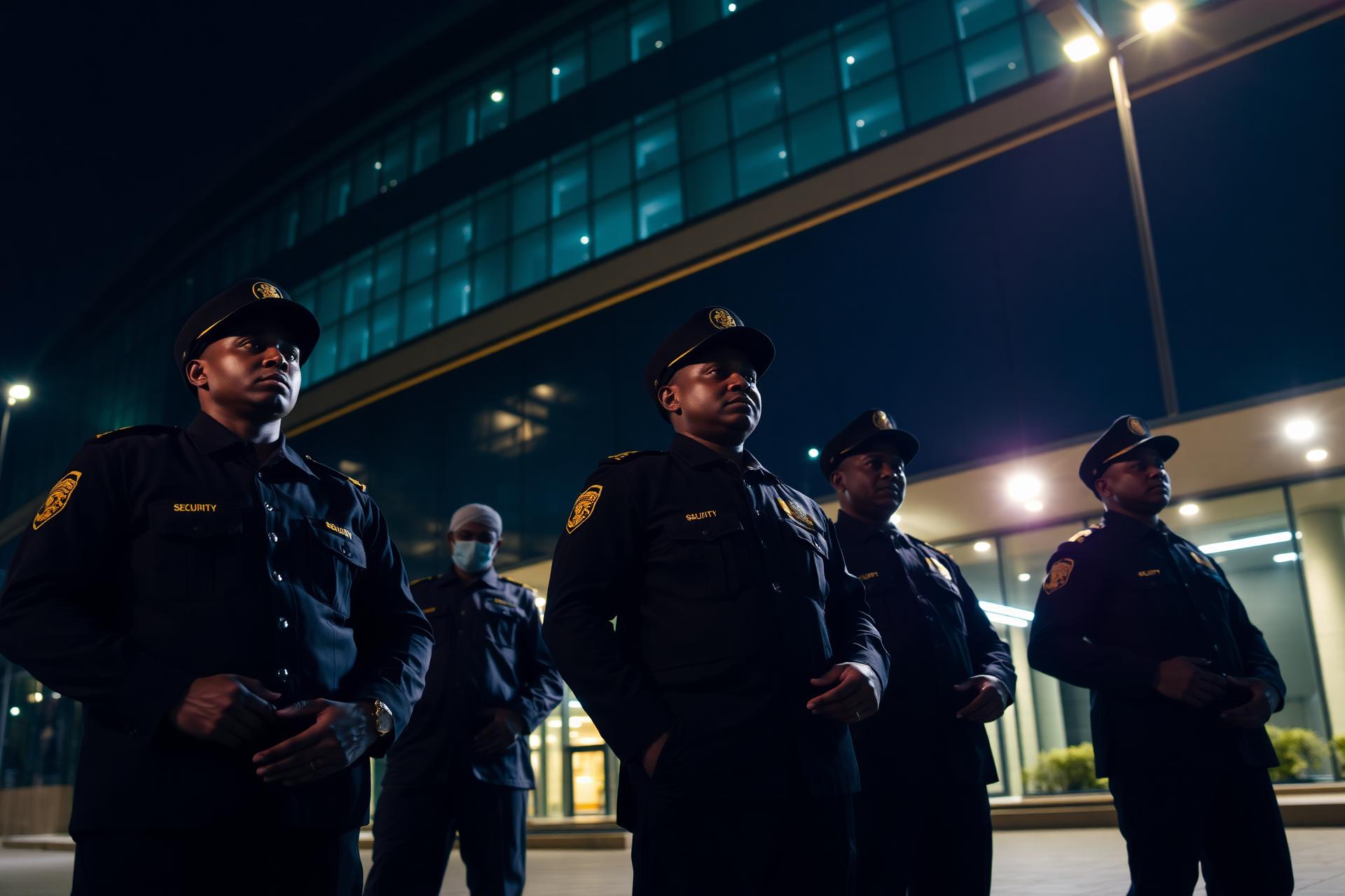 Professional security personnel on duty